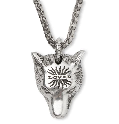 sterling silver anger forest wolf